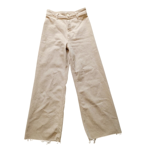 NWOT Zara High Rise Beige Jeans - Picture 5 of 11